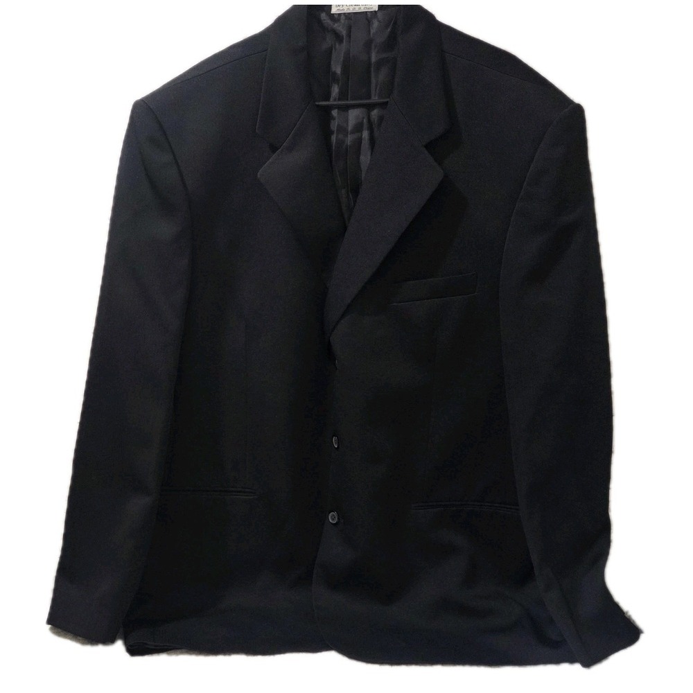 Richard‎ Harris Mens Black 3-Button Tailored Blazer Jacket Size 50L